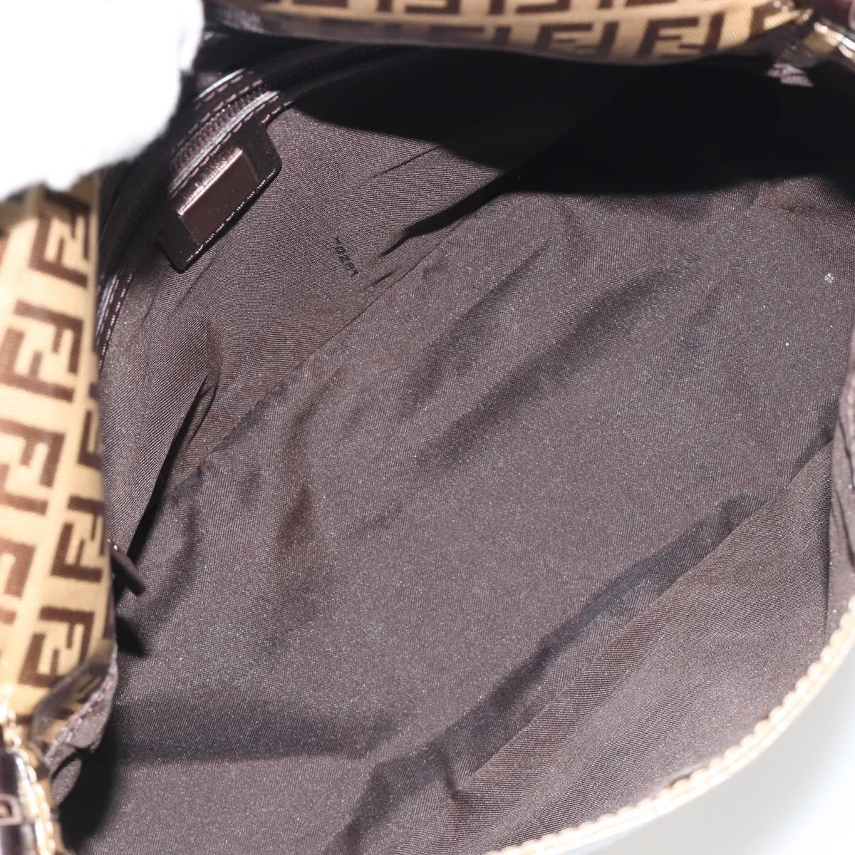 Fendi Mamma Baguette Zucchino Canvas Brown Canvas Shoulder Bag Bag (Pre-Owned)