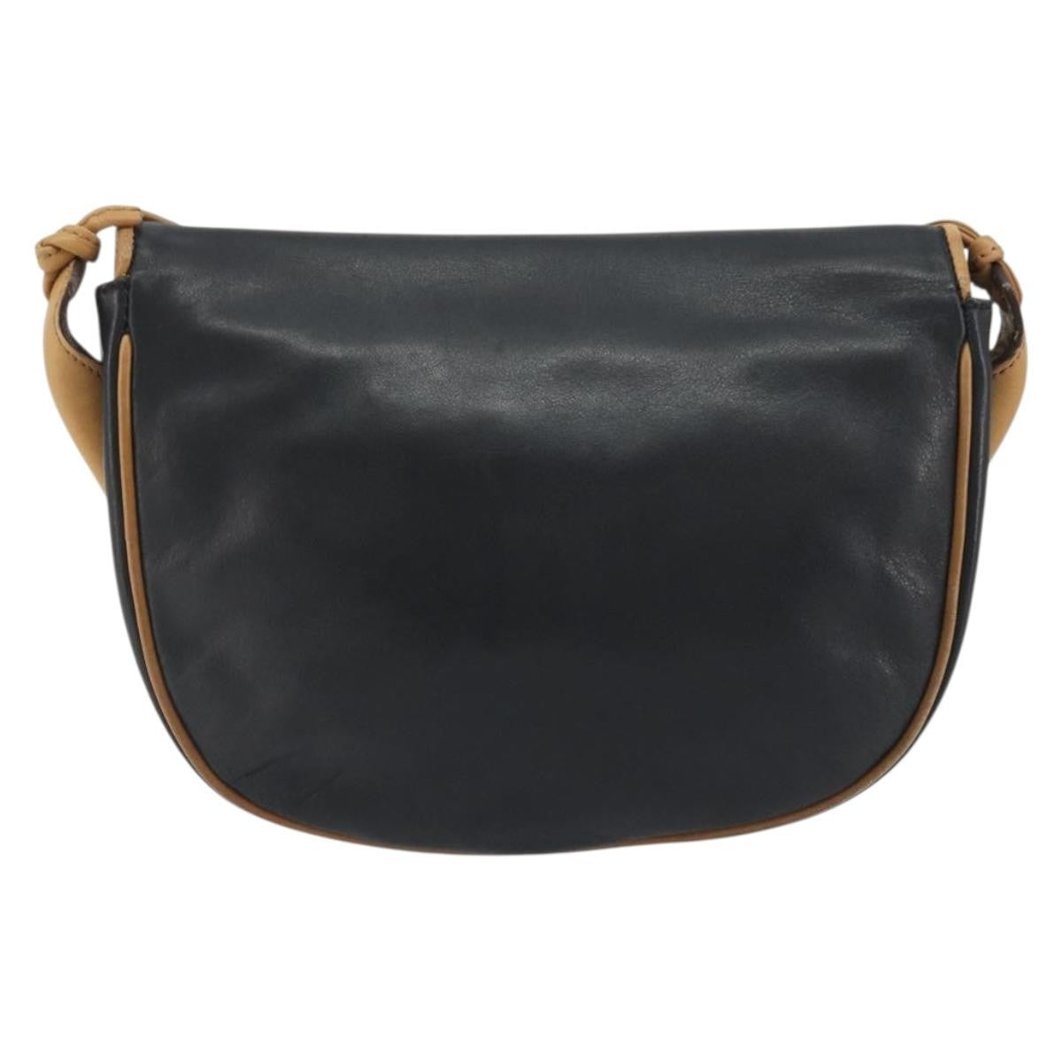 Celine Vintage Leather Black Leather Shoulder Bag Bag (Pre-Owned)