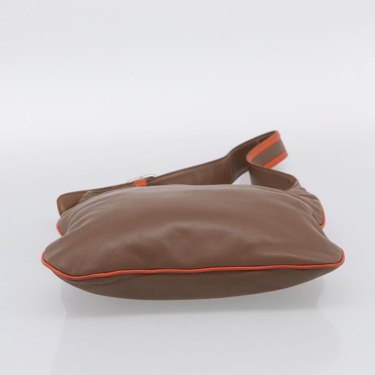 Loewe Shoulder Bag Leather Brown Leather Shoulder Bag Bag (Pre-Owned)