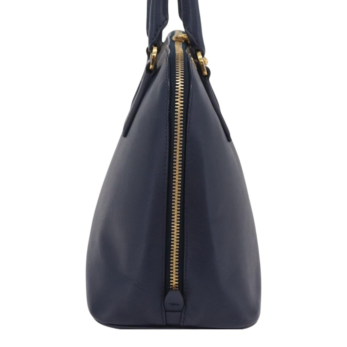 Prada Promenade Saffiano Leather Navy Leather Handbag (Pre-Owned)