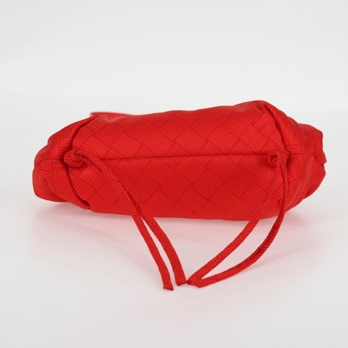 Bottega Veneta Point Chunky Knit Fabric Red Nylon Shoulder Bag Bag (Pre-Owned)