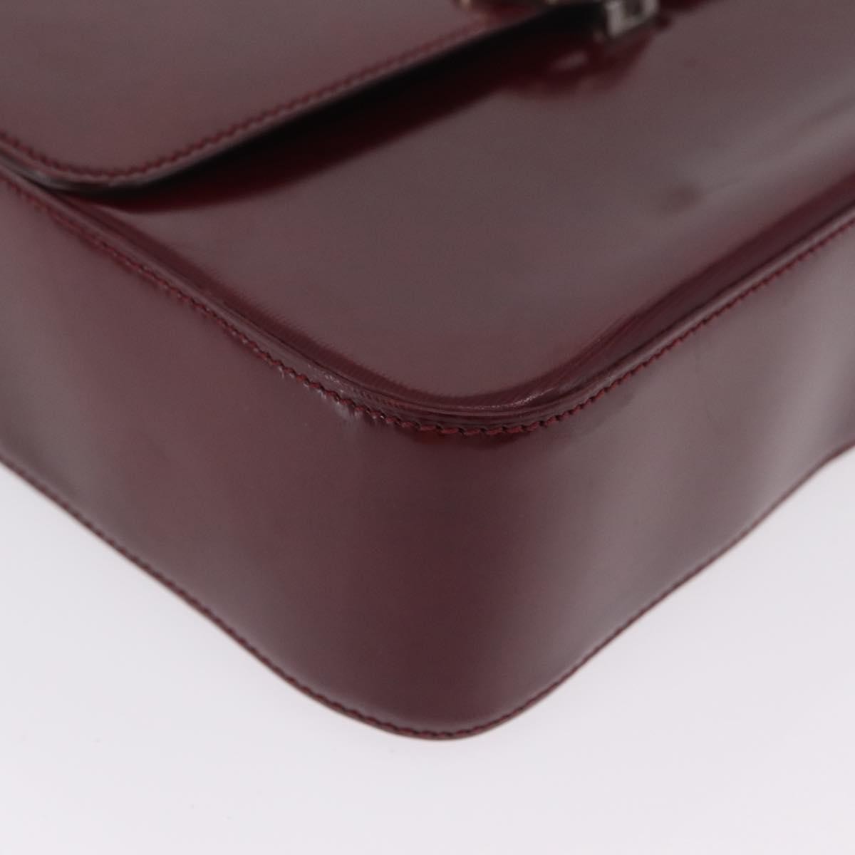 Cartier Panthère Shoulder Patent Leather Burgundy Patent_Leather Shoulder Bag Bag (Pre-Owned)