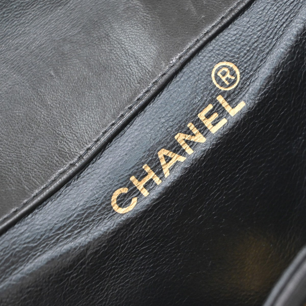 Chanel Vintage Cc Pocket Quilted Lambskin Black Leather Backpack Bag (Pre-Owned)