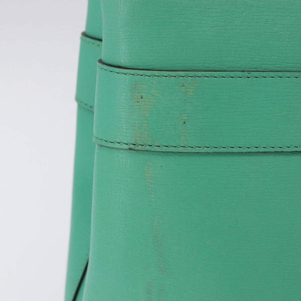Gucci Bright Bit Convertible Leather Green Leather Tote Bag Bag (Pre-Owned)