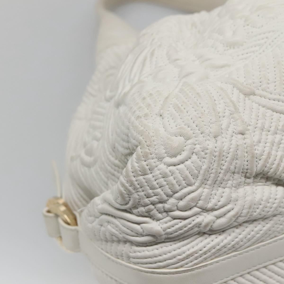 Bvlgari Chandra Hobo Leather White Leather Handbag (Pre-Owned)