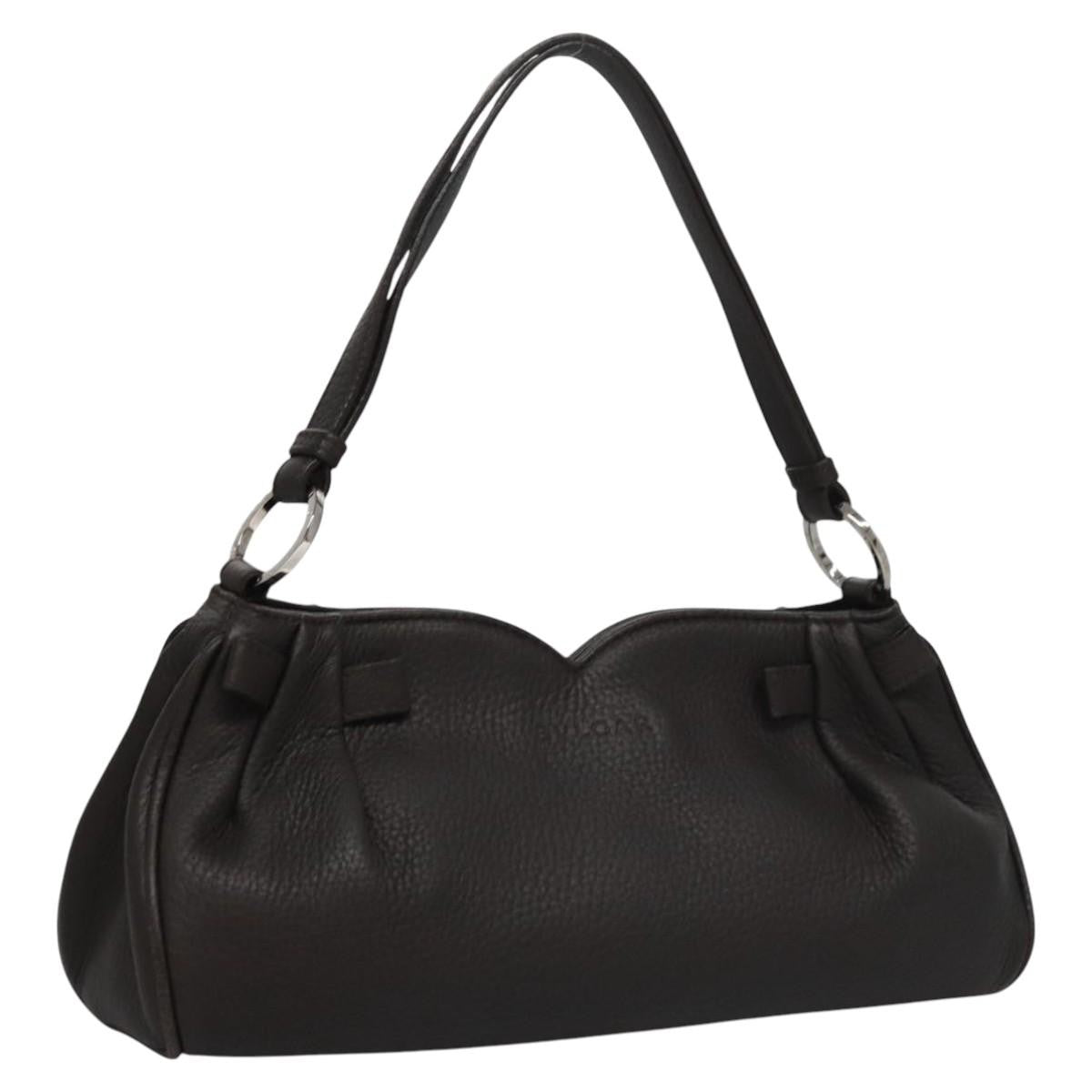 Bvlgari Handbag Leather Brown Leather Handbag (Pre-Owned)