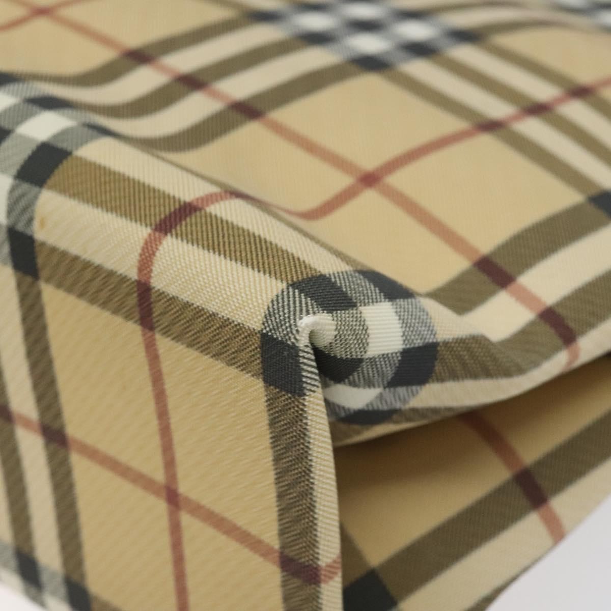 Burberry Nova Check Nova Check Canvas Beige Canvas Handbag (Pre-Owned)