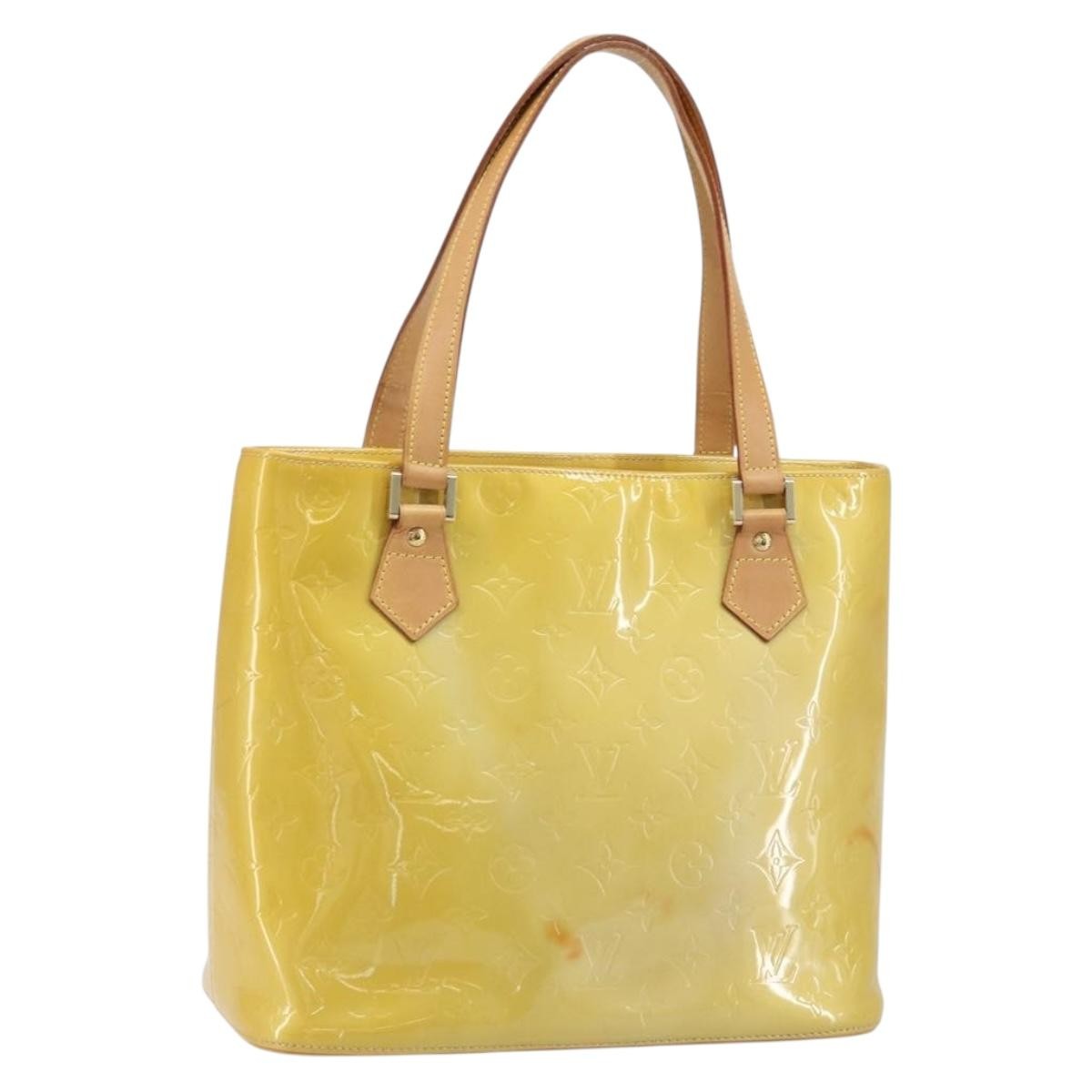 Louis Vuitton Houston Monogram Vernis Beige Patent_Leather Tote Bag Bag (Pre-Owned)