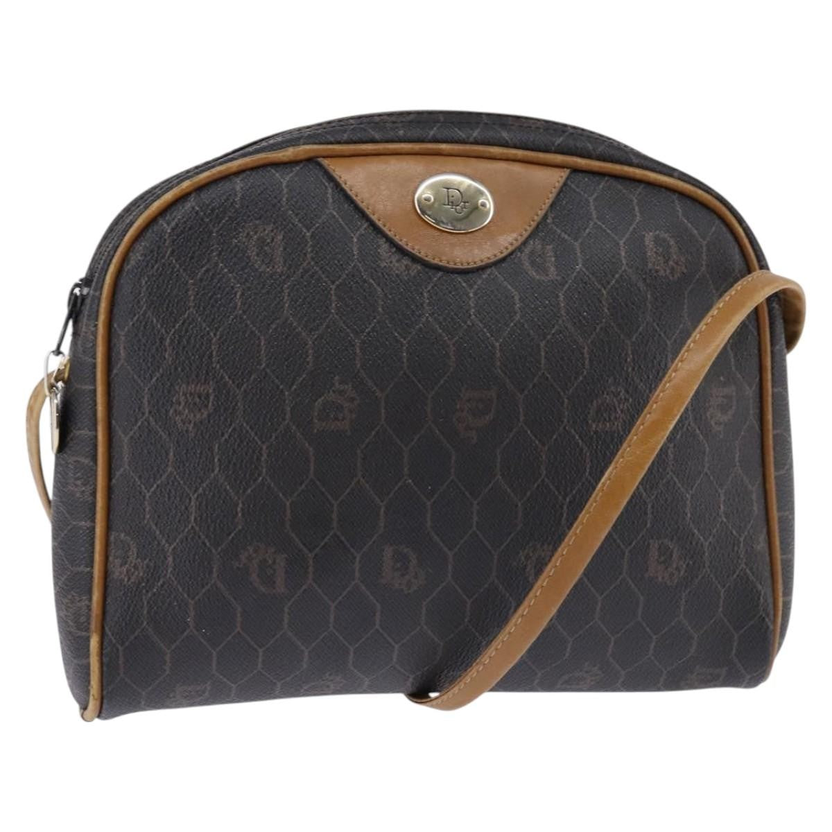 Christian Dior Vintage Honeycomb Canvas Black Canvas Bag (Pre-Owned)