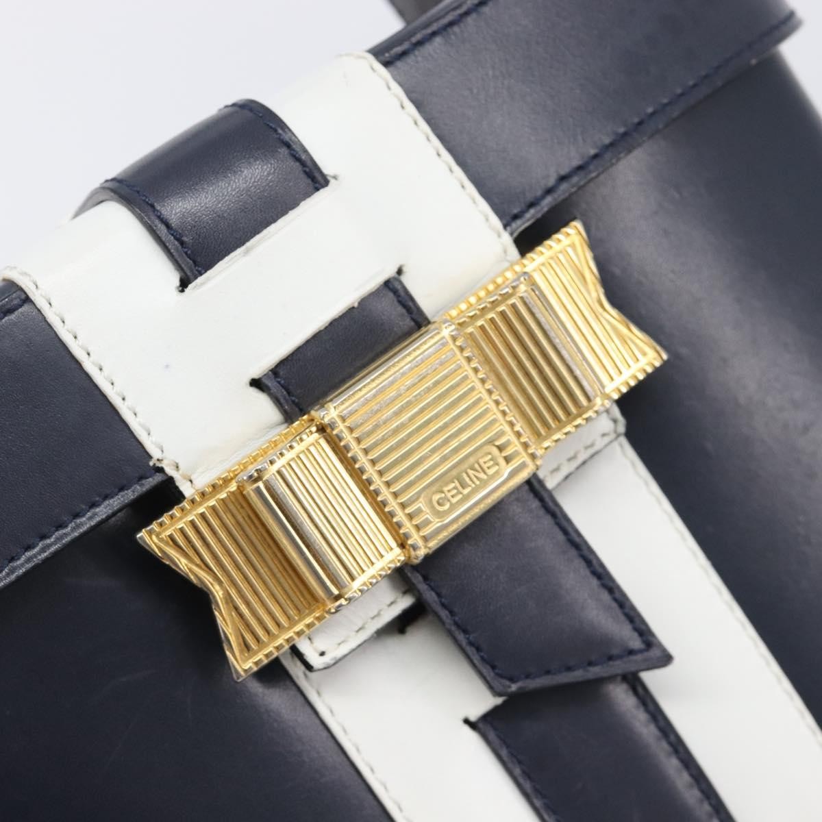 Celine Handbag Leather Navy Leather Handbag (Pre-Owned)