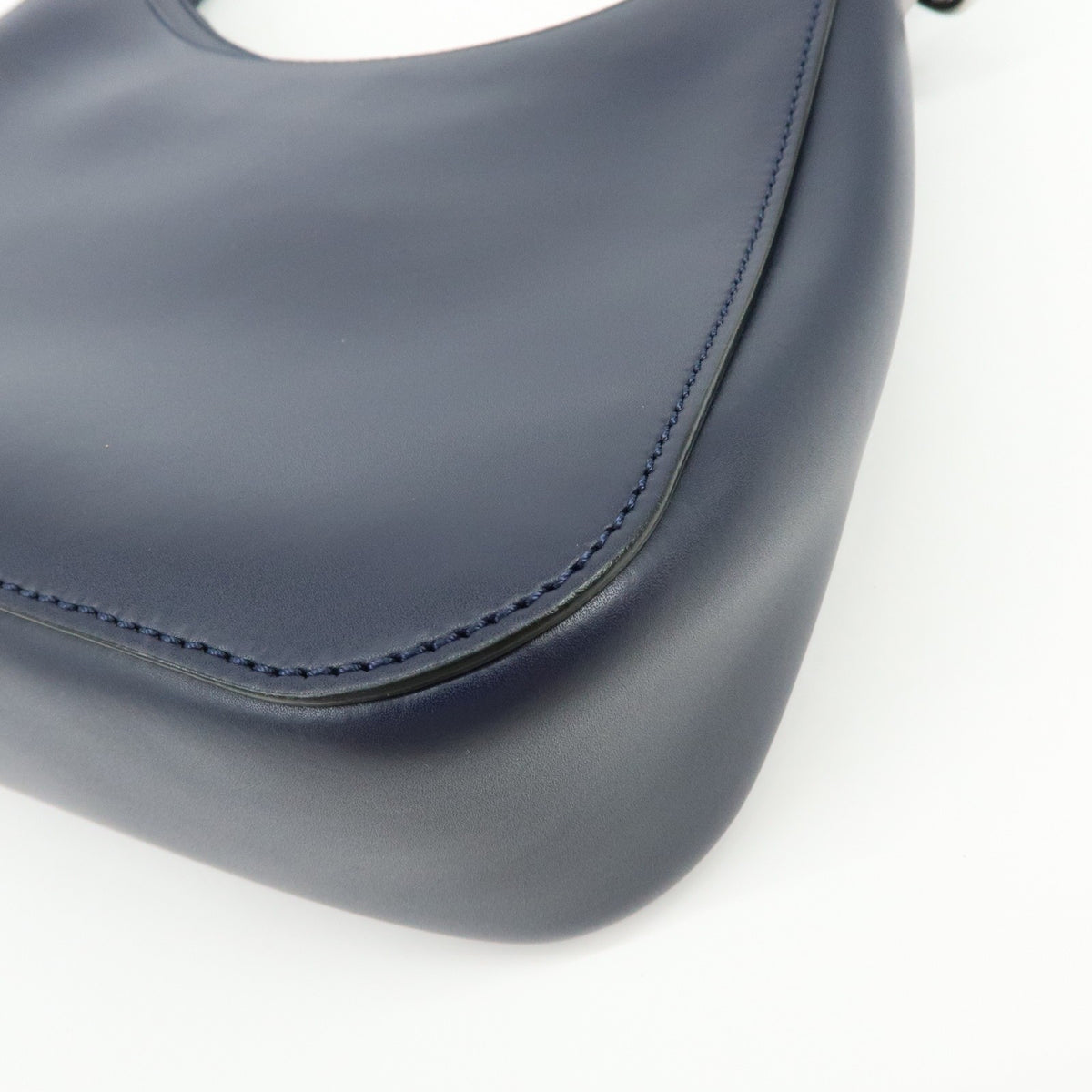 Valentino Garavani Vltn Hobo Printed Leather Navy Leather Shoulder Bag Bag (Pre-Owned)