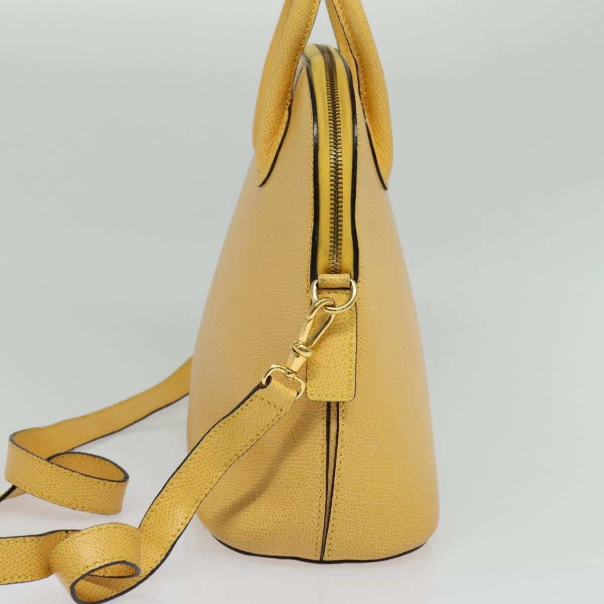 Celine Handbag Leather Yellow Leather Handbag (Pre-Owned)