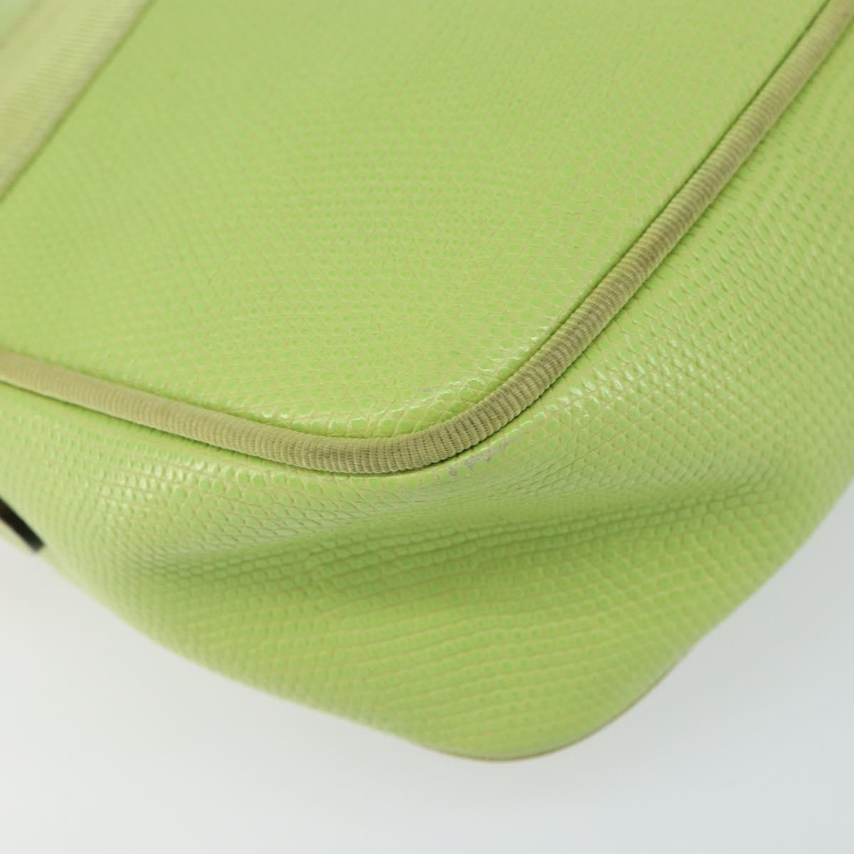 Salvatore Ferragamo Vala Leather Green Leather Shoulder Bag Bag (Pre-Owned)