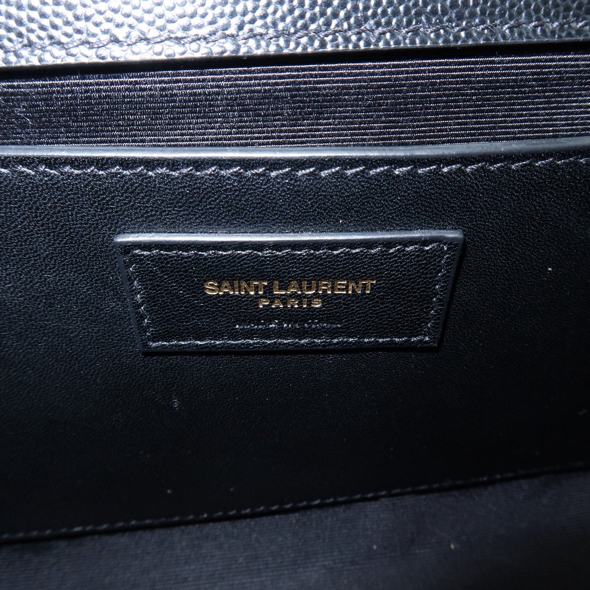 Saint Laurent Classic Monogram Leather Black Leather Crossbody Bag Bag (Pre-Owned)