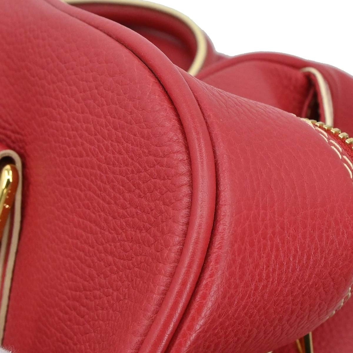 Louis Vuitton Carryall Leather Red Leather Travel Bag Bag (Pre-Owned)