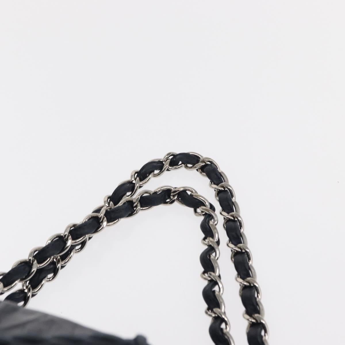 Chanel Ultra Stitch Chain Tote Quilted Calfskin Navy Leather Tote Bag Bag (Pre-Owned)