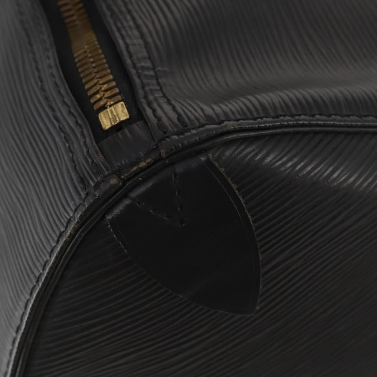 Louis Vuitton Keepall Epi Leather Black Leather Travel Bag Bag (Pre-Owned)