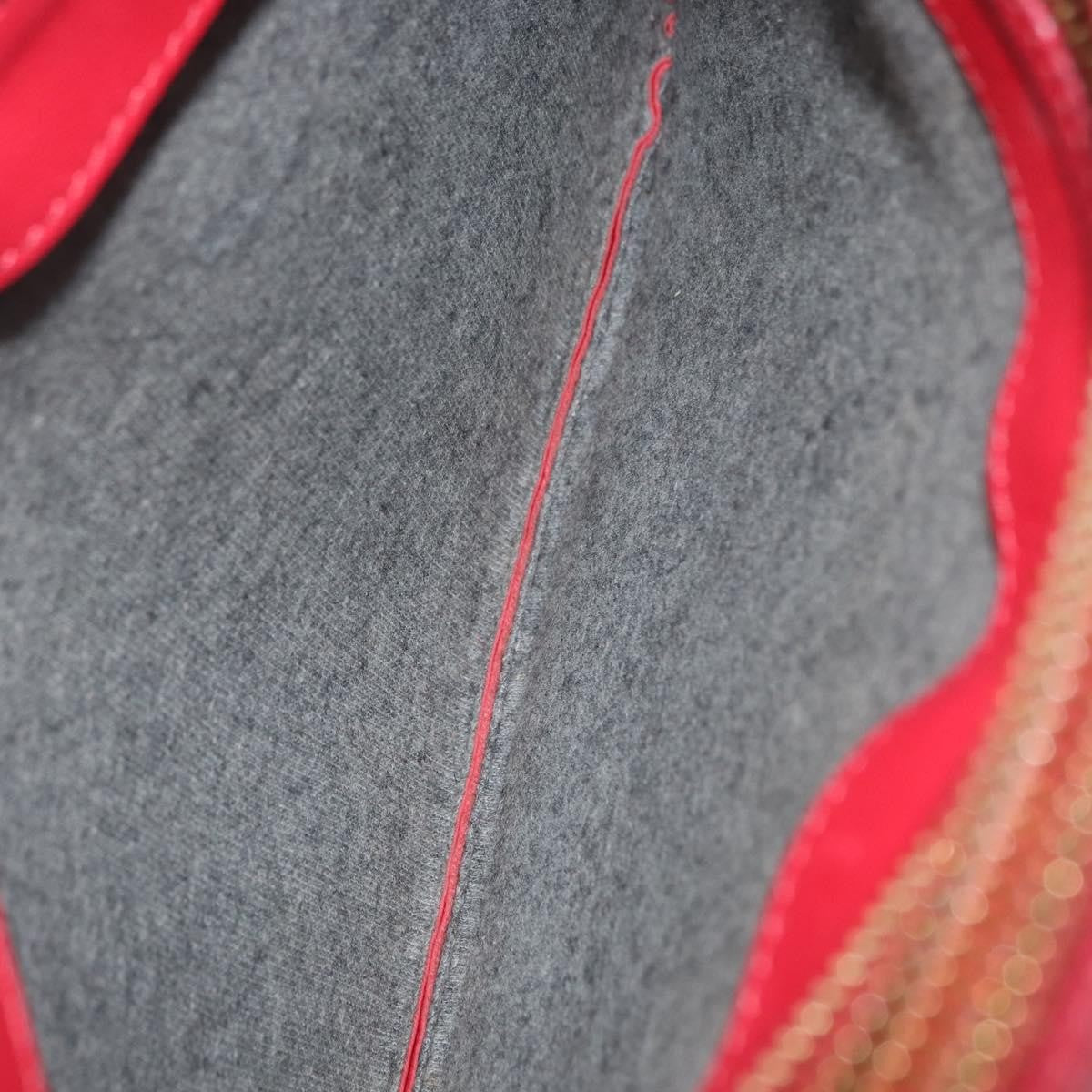 Celine Trio Leather Red Leather Shoulder Bag Bag (Pre-Owned)