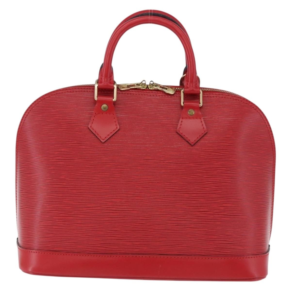 Louis Vuitton Alma Epi Leather Red Leather Handbag (Pre-Owned)