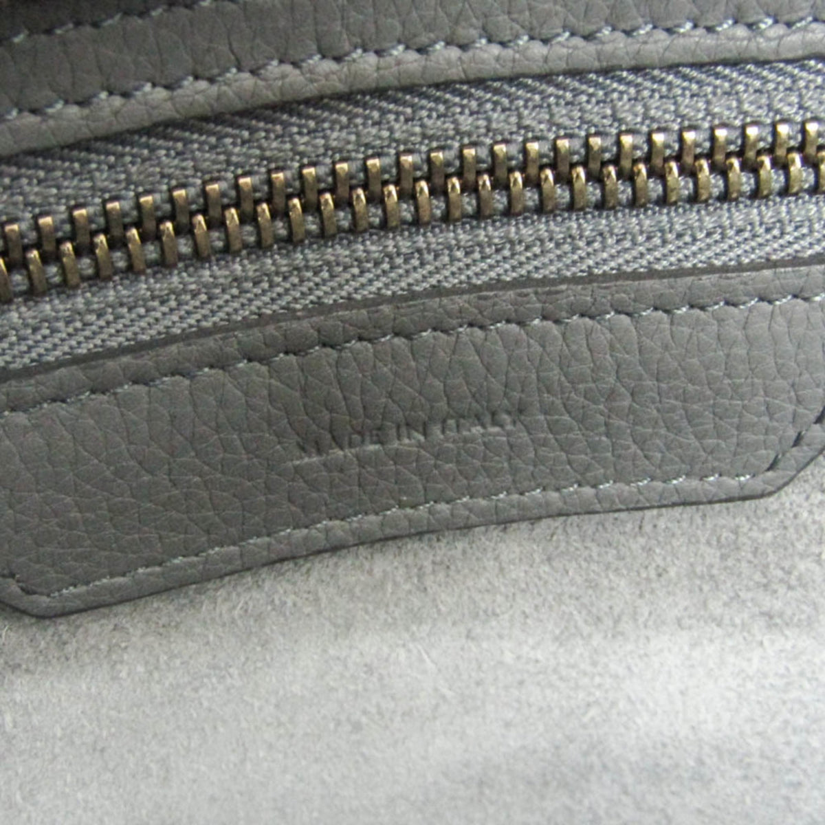 Celine Luggage Smooth Leather Gray Leather Handbag (Pre-Owned)