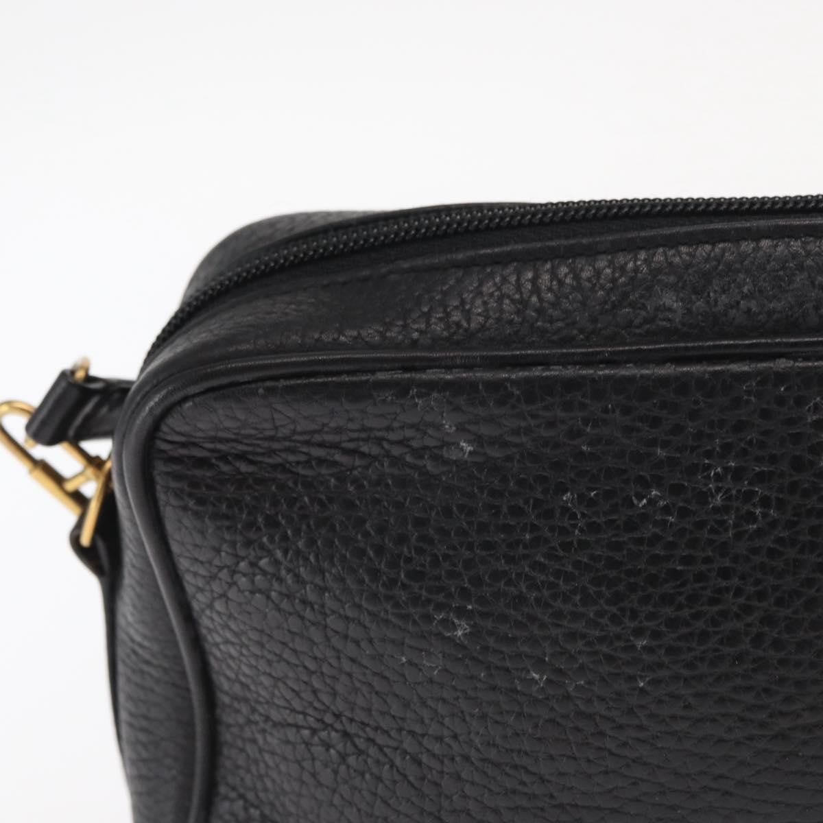 Gucci Vintage Leather Black Leather Shoulder Bag Bag (Pre-Owned)