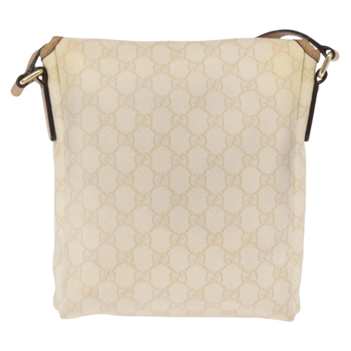Gucci Flap Messenger Gg Coated Canvas White Pvc Shoulder Bag Bag (Pre-Owned)