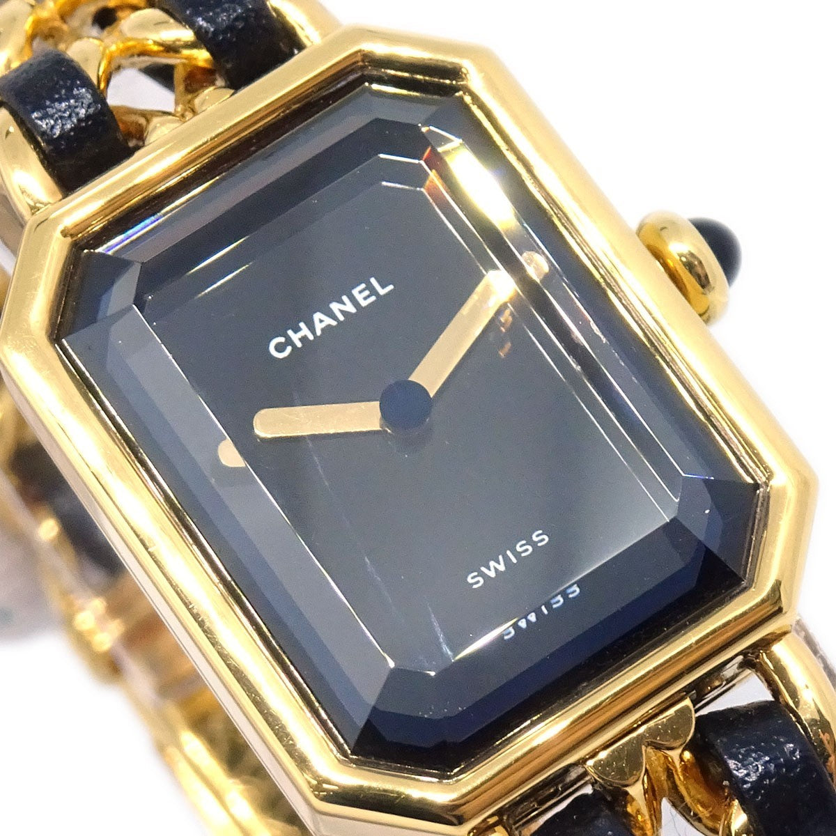 Chanel Premiere Rock Quartz Stainless Steel And Leather Watch (Pre-Owned)