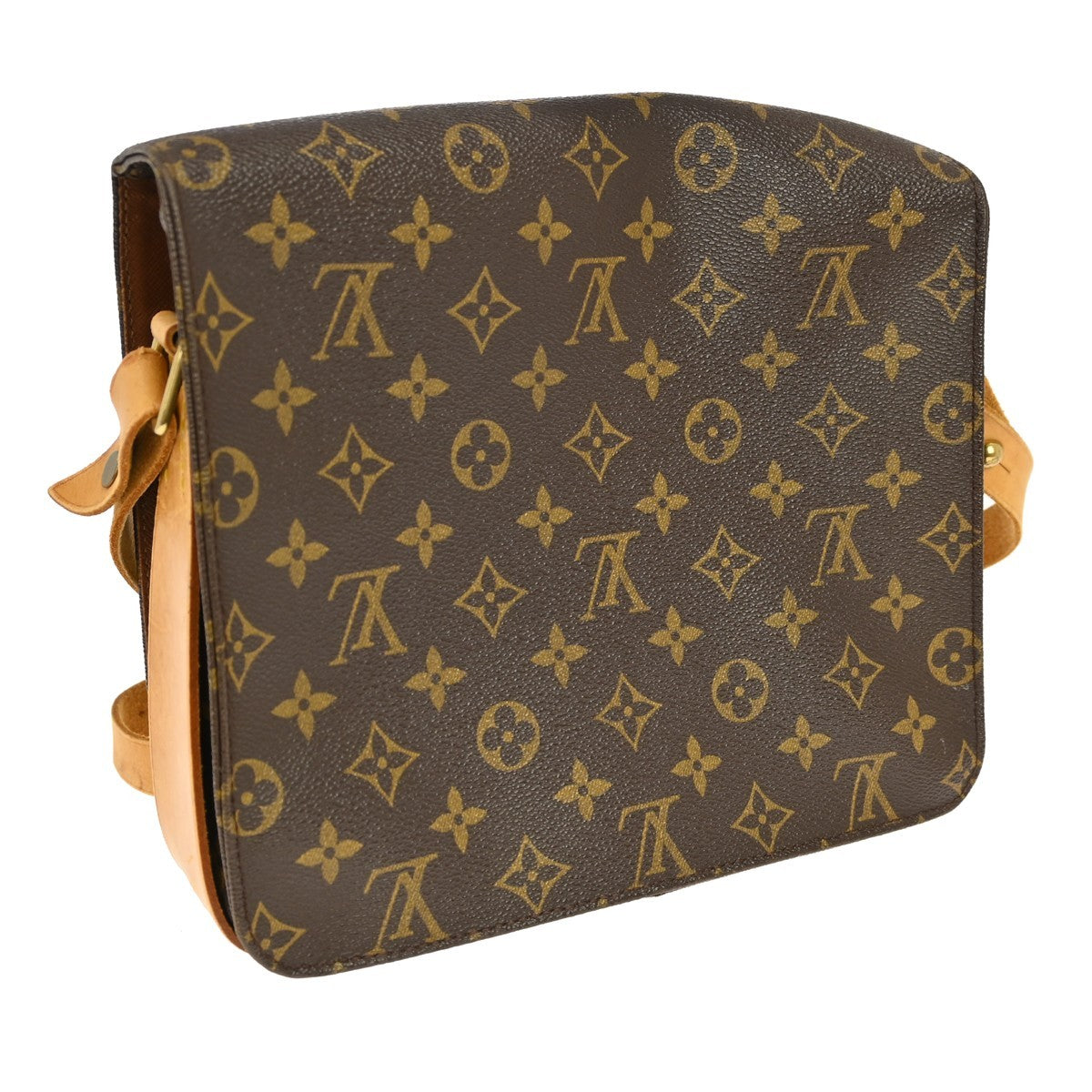 Louis Vuitton Cartouchiere Monogram Brown Canvas Shoulder Bag Bag (Pre-Owned)