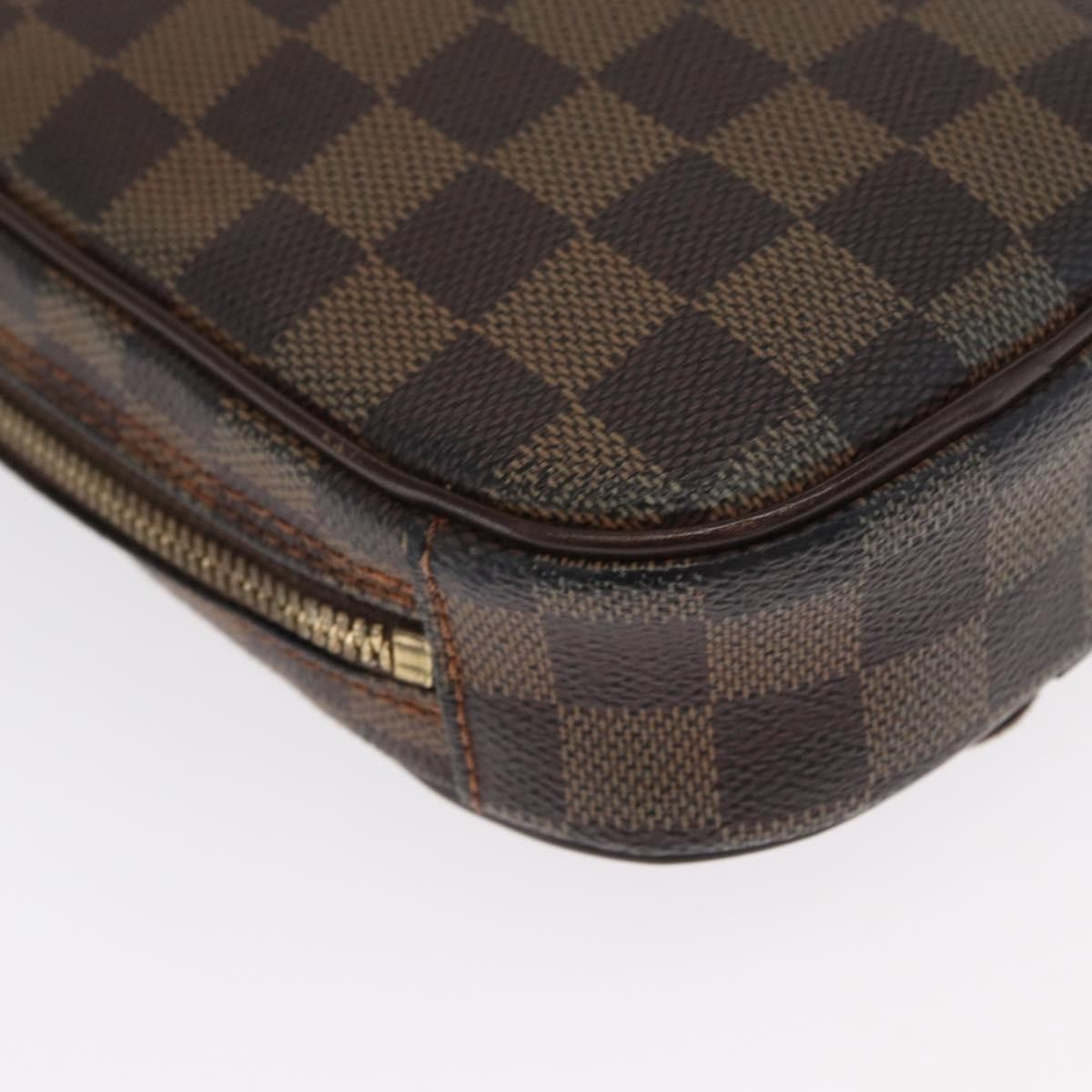 Louis Vuitton Pochette Gange Damier Brown Canvas Clutche & Pouche Bag (Pre-Owned)