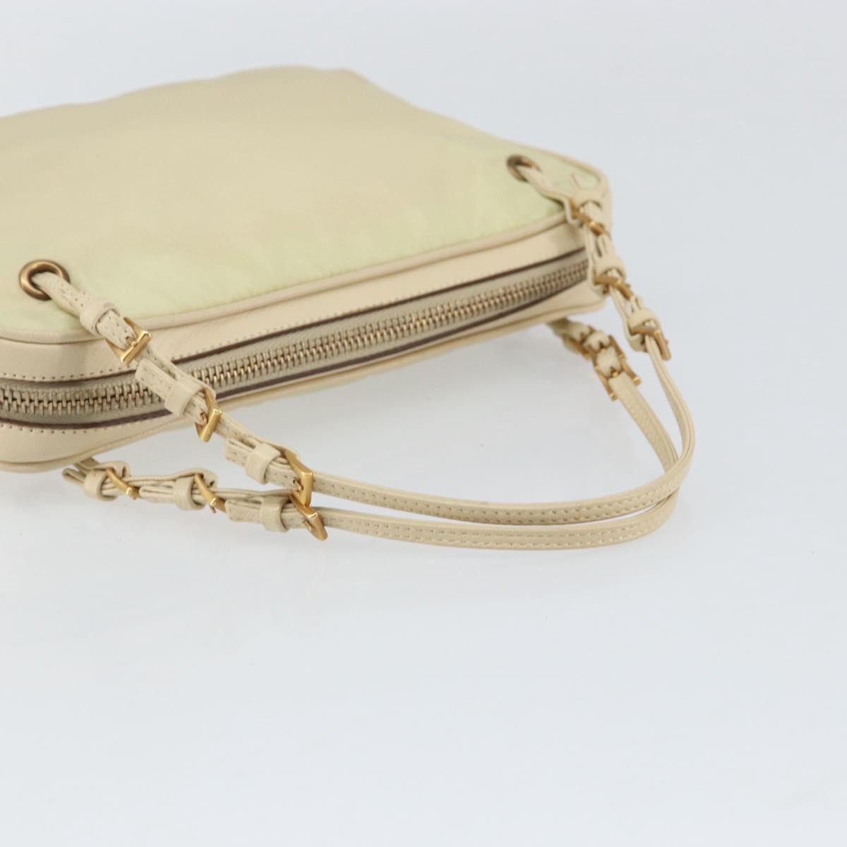 Prada Vintage Tessuto Beige Nylon Handbag (Pre-Owned)