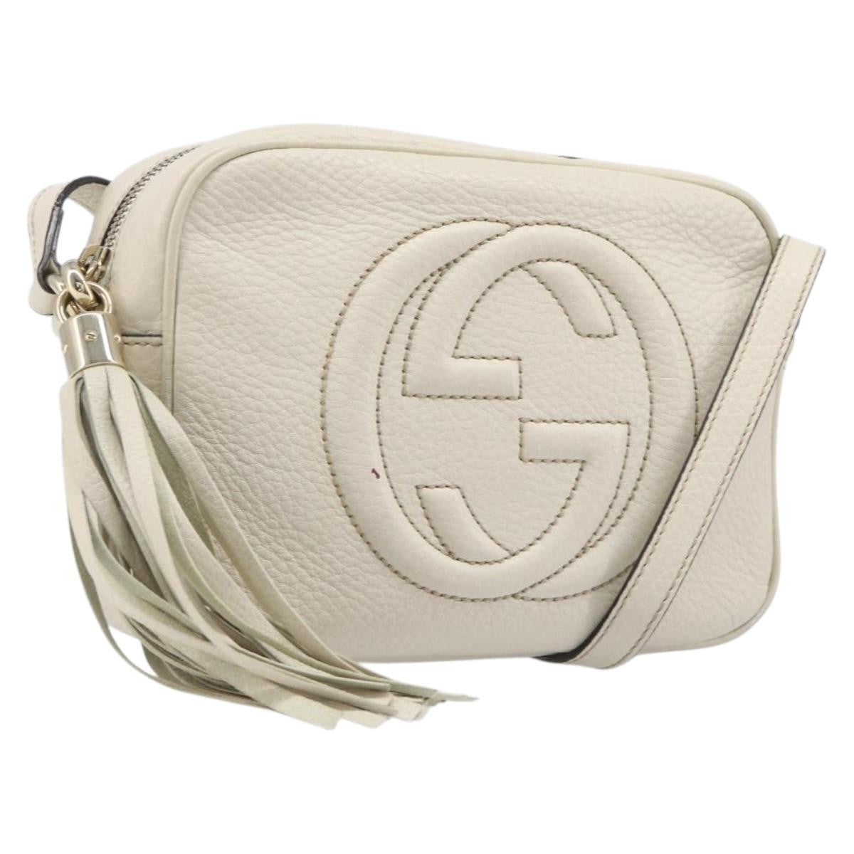 Gucci Soho Disco Leather White Leather Shoulder Bag Bag (Pre-Owned)