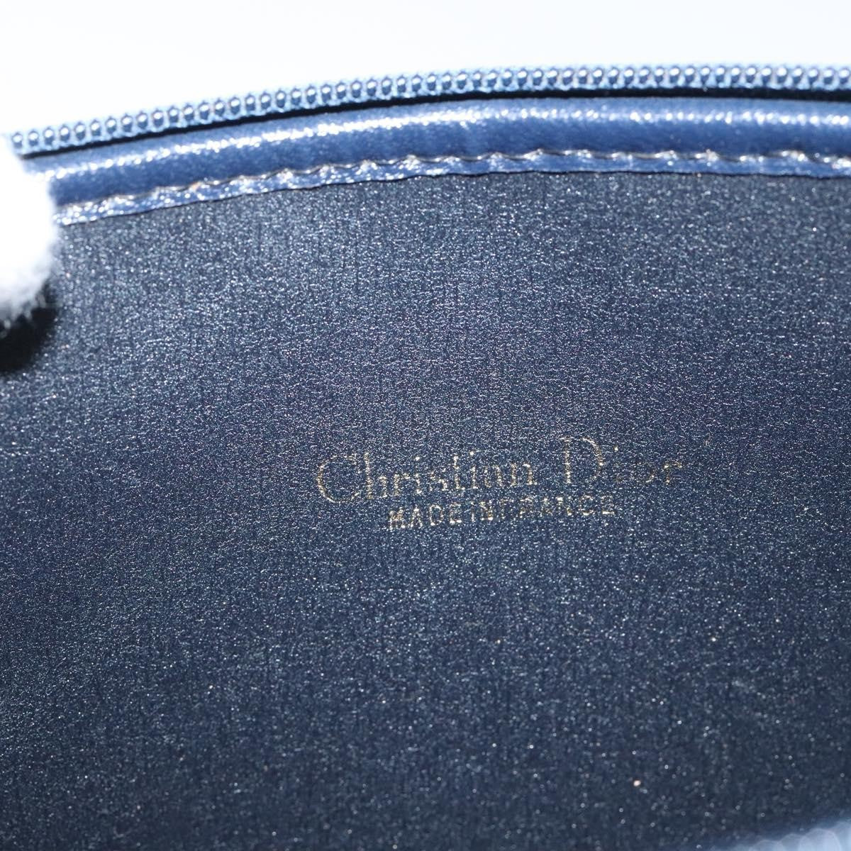 Christian Dior Vintage Trotter Embroidered Diorissimo Canvas Navy Canvas Clutche & Pouche Bag (Pre-Owned)