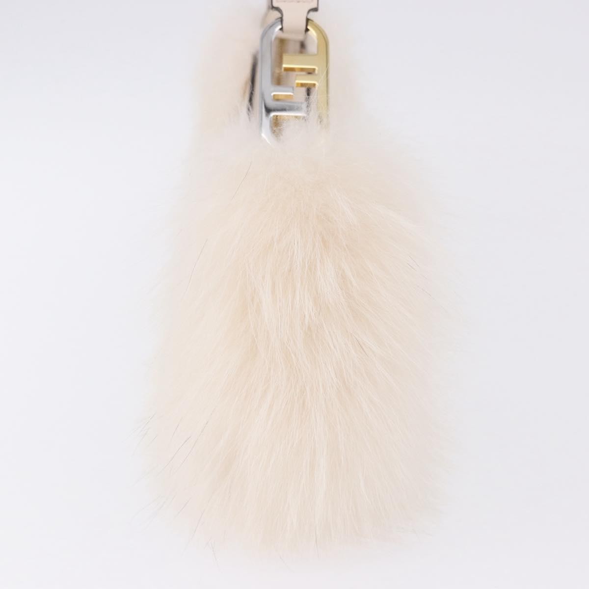 Fendi O'lock Swing Leather With Fur White Leather Shoulder Bag Bag (Pre-Owned)