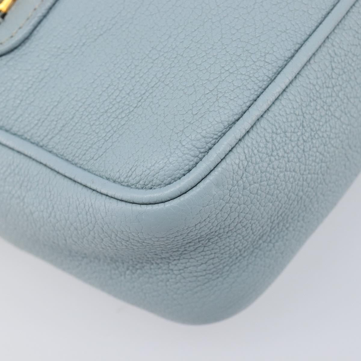 Miu Miu Madras Zip Pocket Leather Blue Leather Crossbody Bag Bag (Pre-Owned)