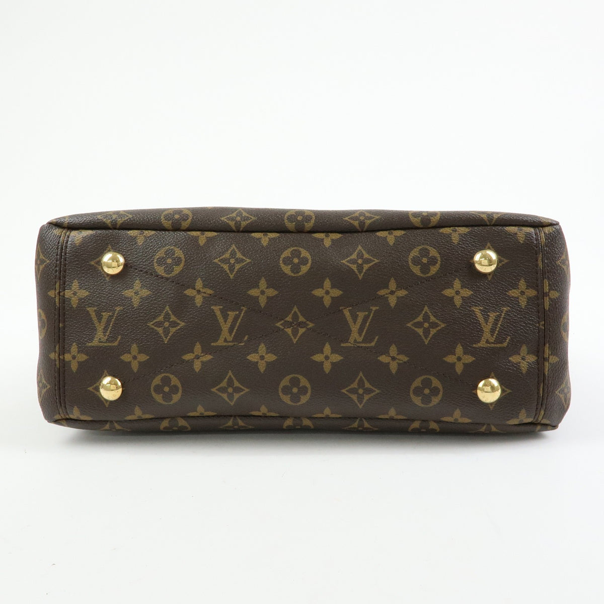 Louis Vuitton Pallas Monogram Canvas With Leather Brown Canvas Tote Bag Bag (Pre-Owned)