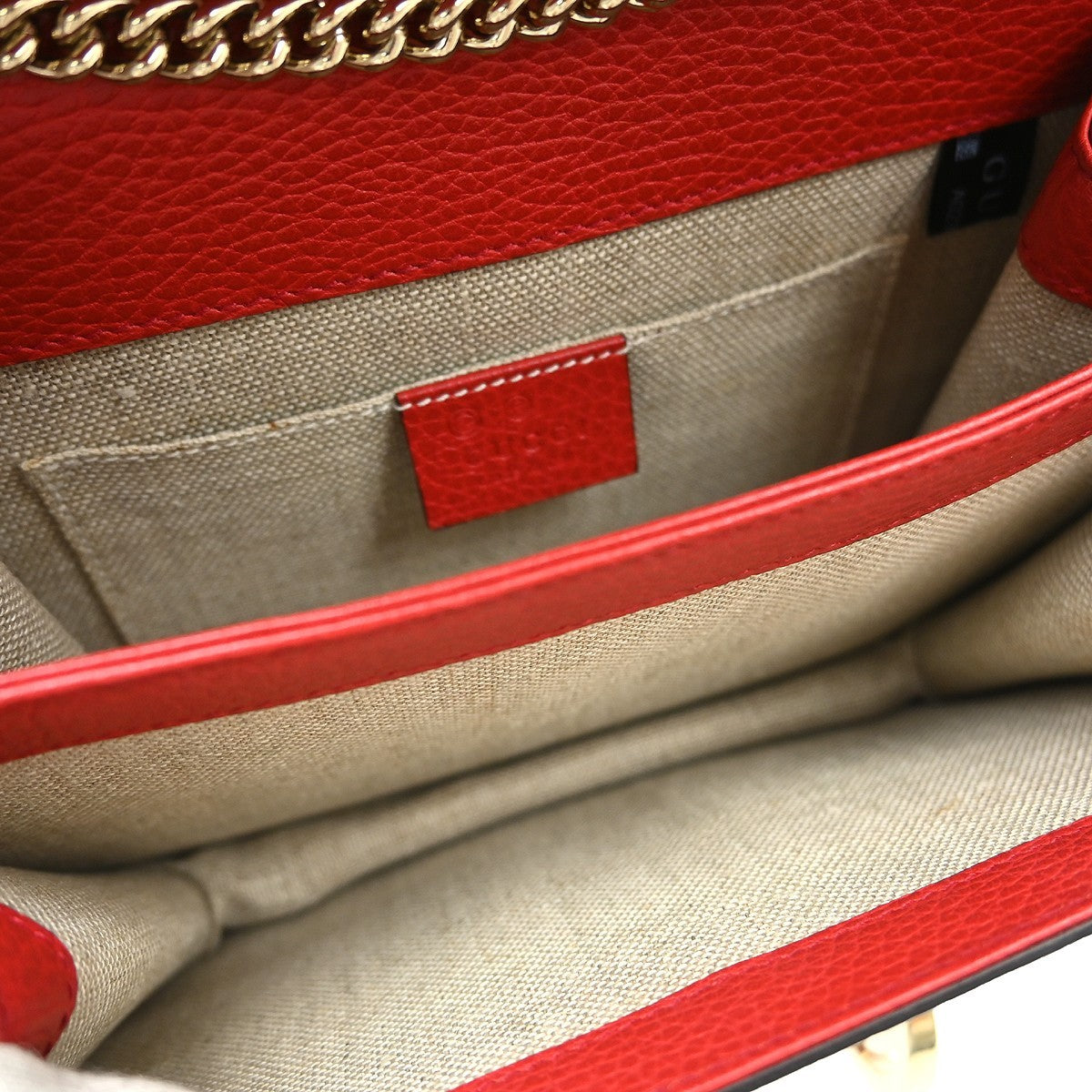 Gucci Interlocking Leather Red Leather Shoulder Bag Bag (Pre-Owned)