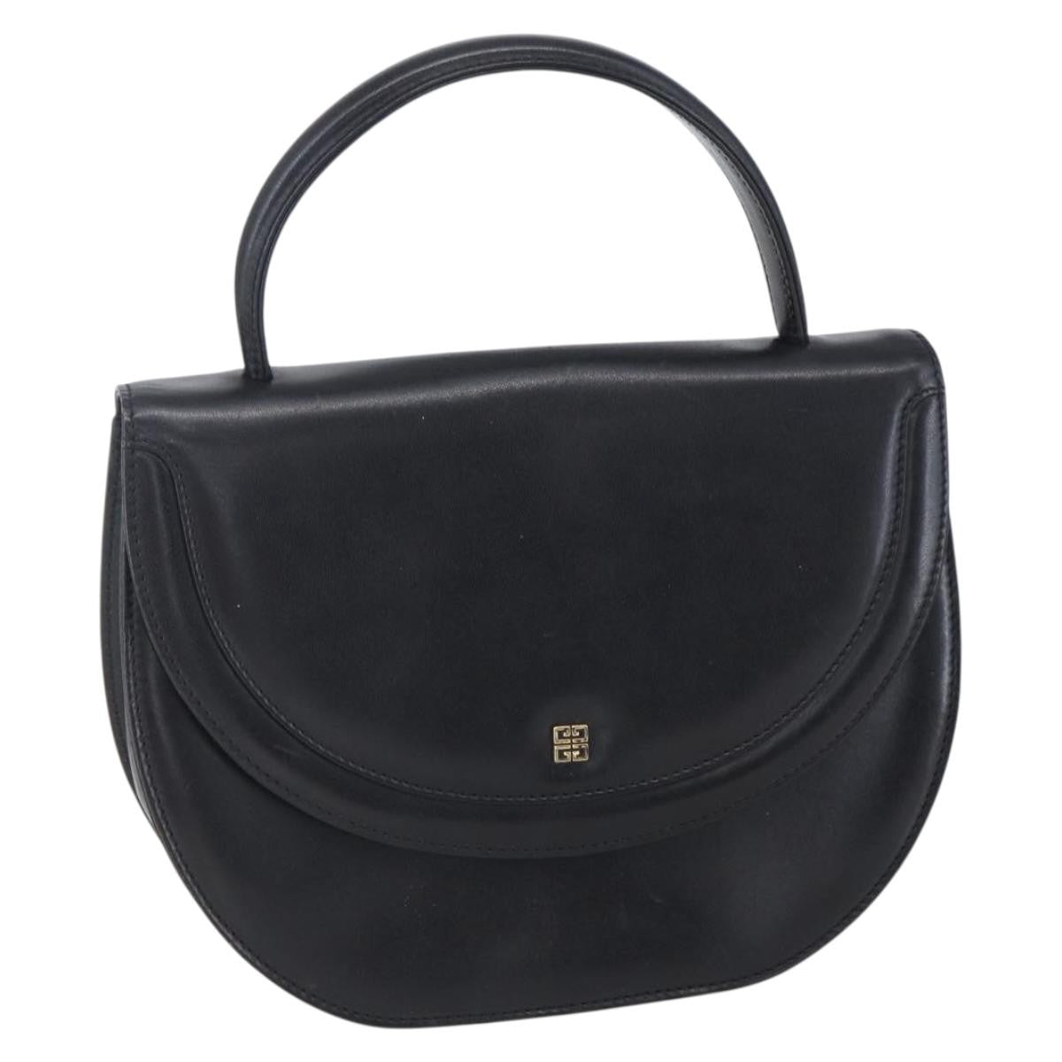 Givenchy Vintage 4G Leather Black Leather Handbag (Pre-Owned)