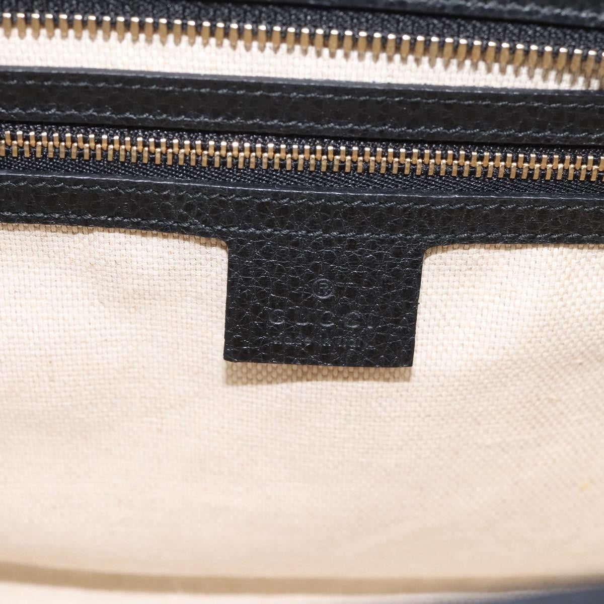 Gucci Soho Convertible Top Handle Satchel Leather Black Leather Handbag (Pre-Owned)