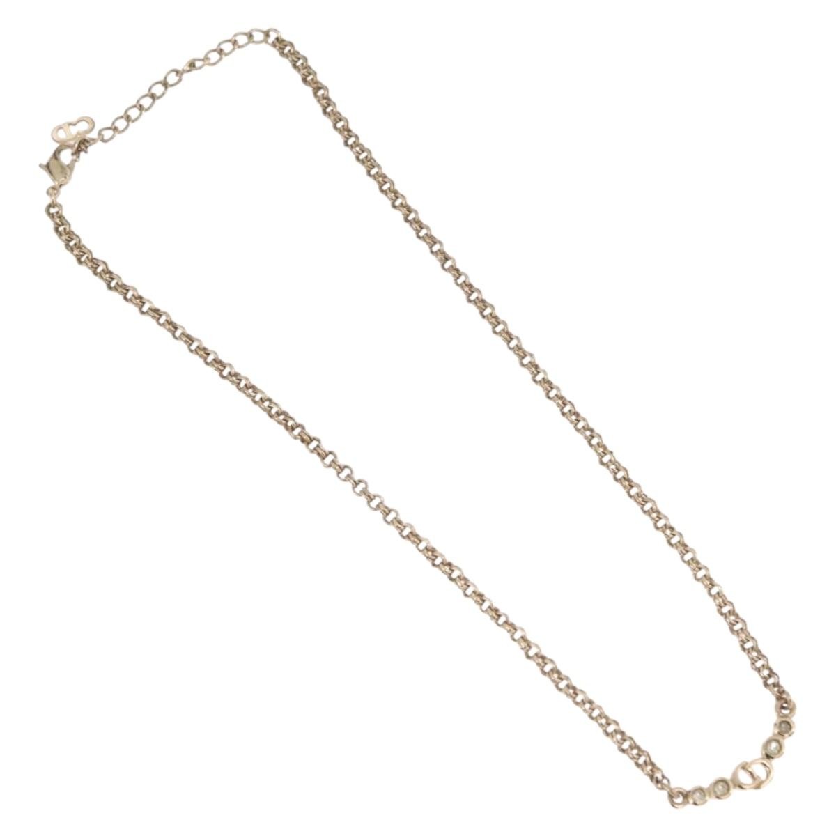 Christian Dior Cd Pendant Metal Gold Metal Necklace Jewelry (Pre-Owned)