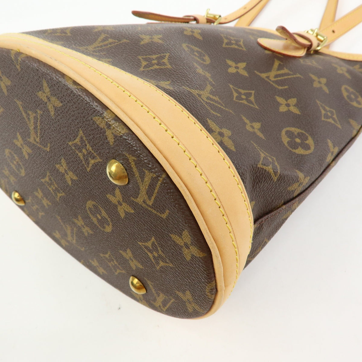 Louis Vuitton Petit Bucket Monogram Canvas Brown Canvas Handbag (Pre-Owned)