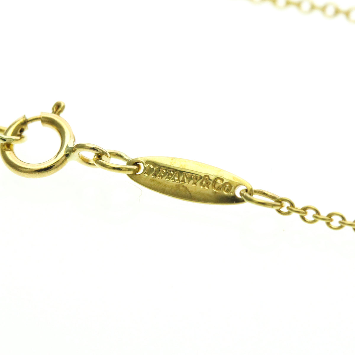 Tiffany & Co. Elsa Peretti Open Heart Pendant 18K Yellow Gold Gold Yellow_Gold Necklace Jewelry (Pre-Owned)