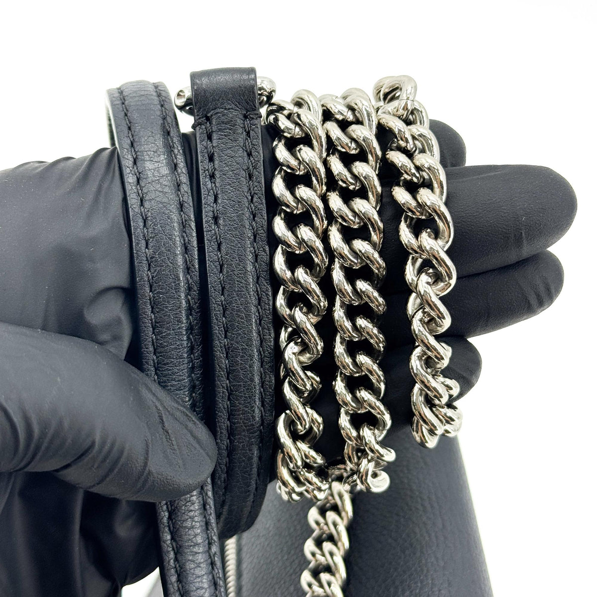 Louis Vuitton Mylockme Leather Black Leather Handbag (Pre-Owned)