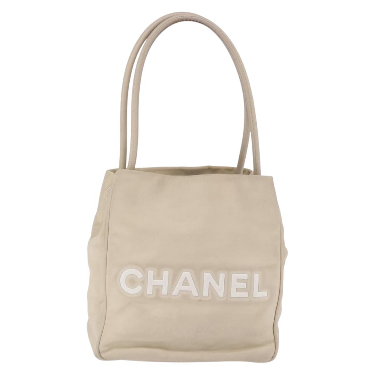 Chanel Camellia Lambskin Beige Leather Tote Bag Bag (Pre-Owned)