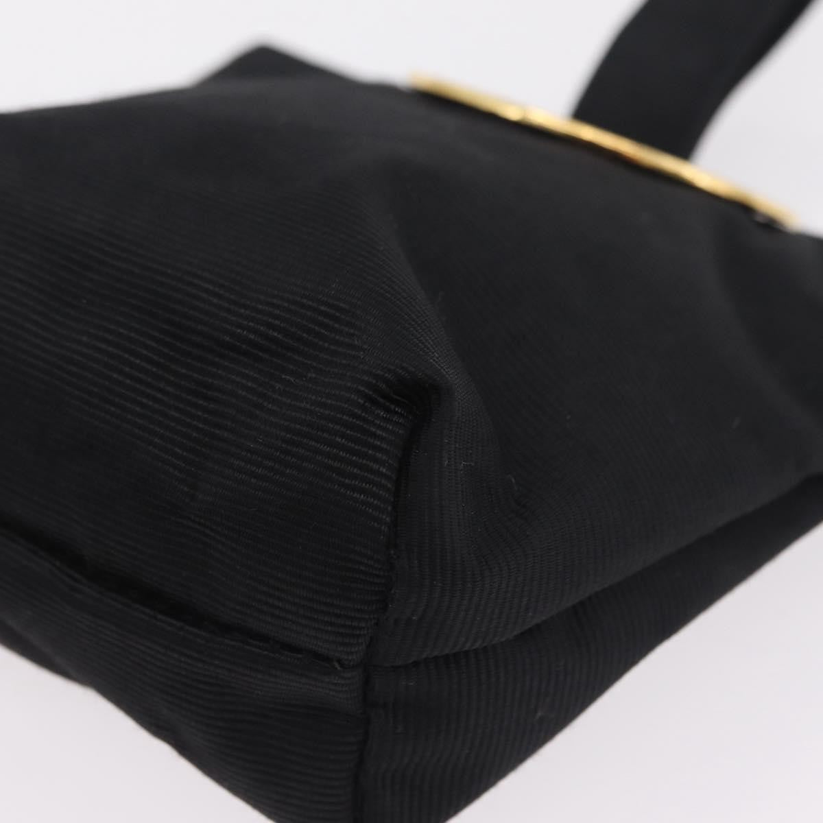 Celine Circle Logo Pouch Canvas Black Canvas Clutche & Pouche Bag (Pre-Owned)