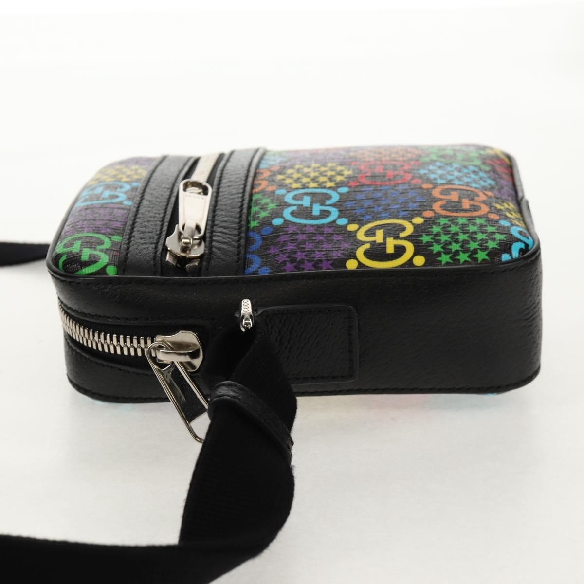 Gucci Front Zip Messenger Psychedelic Print Gg Coated Canvas Multicolour Canvas Shoulder Bag Bag (Pre-Owned)