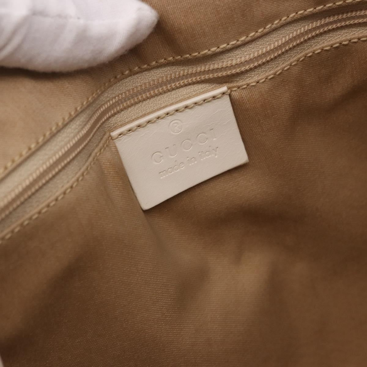 Gucci Jackie Canvas White Canvas Handbag (Pre-Owned)
