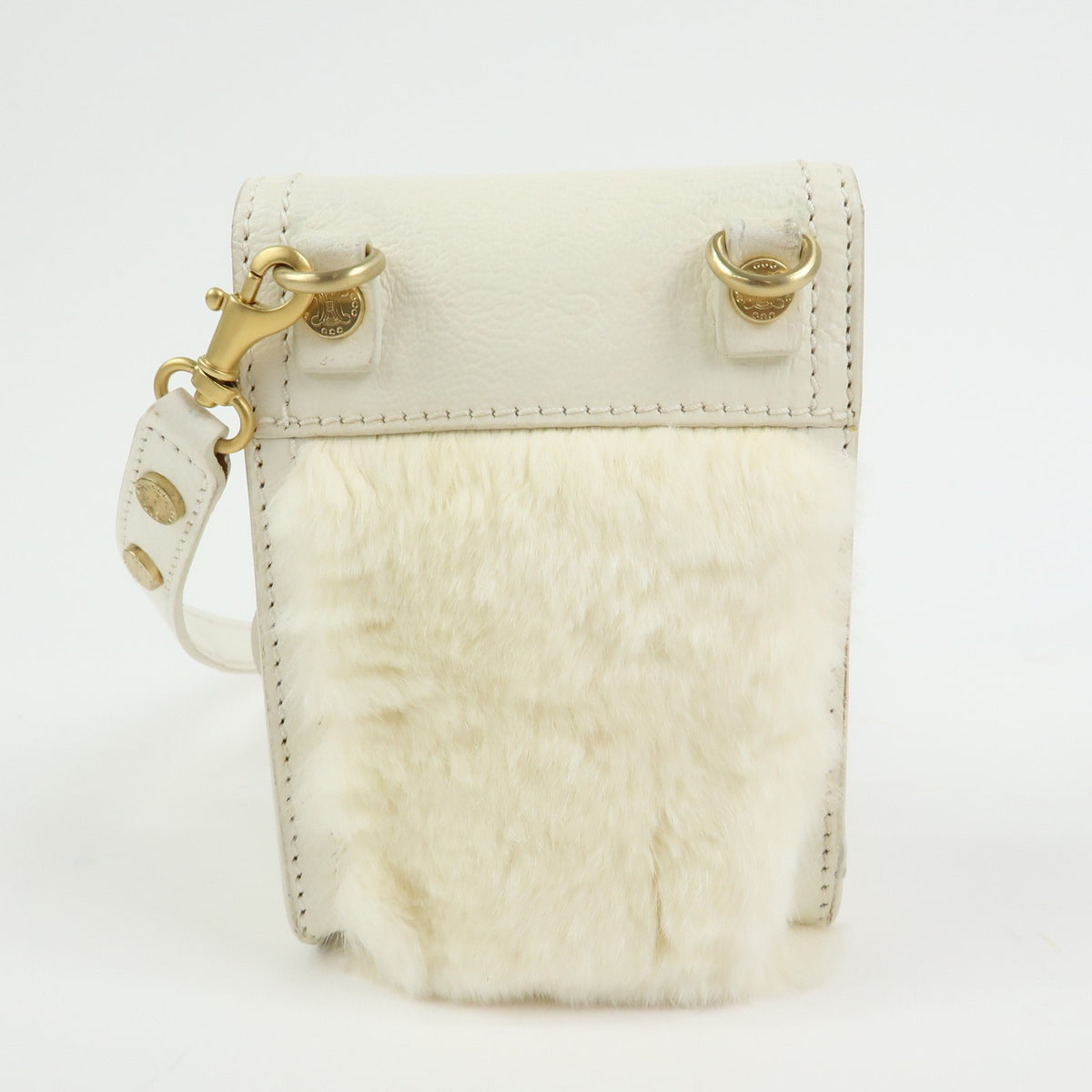 Celine Triomphe Leather Beige Leather Shoulder Bag Bag (Pre-Owned)