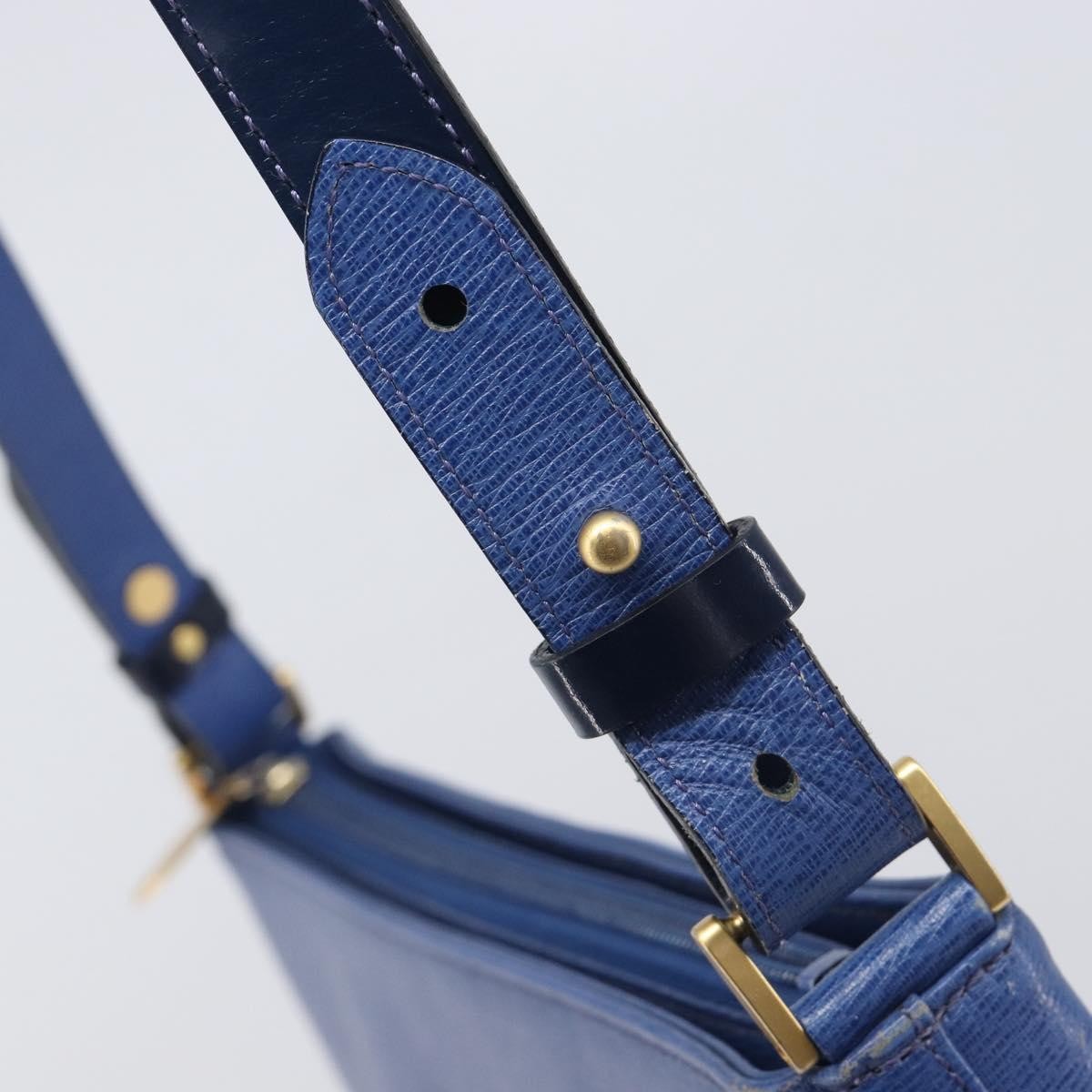 Burberry Shoulder Leather Blue Leather Shoulder Bag Bag (Pre-Owned)