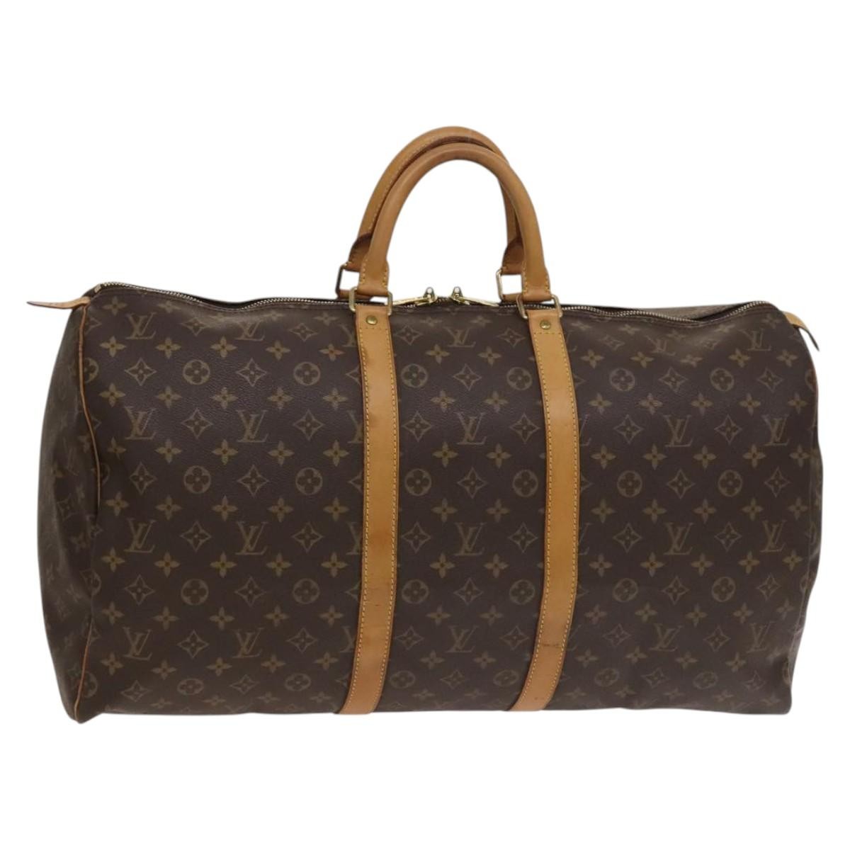 Louis Vuitton Keepall Monogram Canvas Brown Canvas Travel Bag Bag (Pre-Owned)