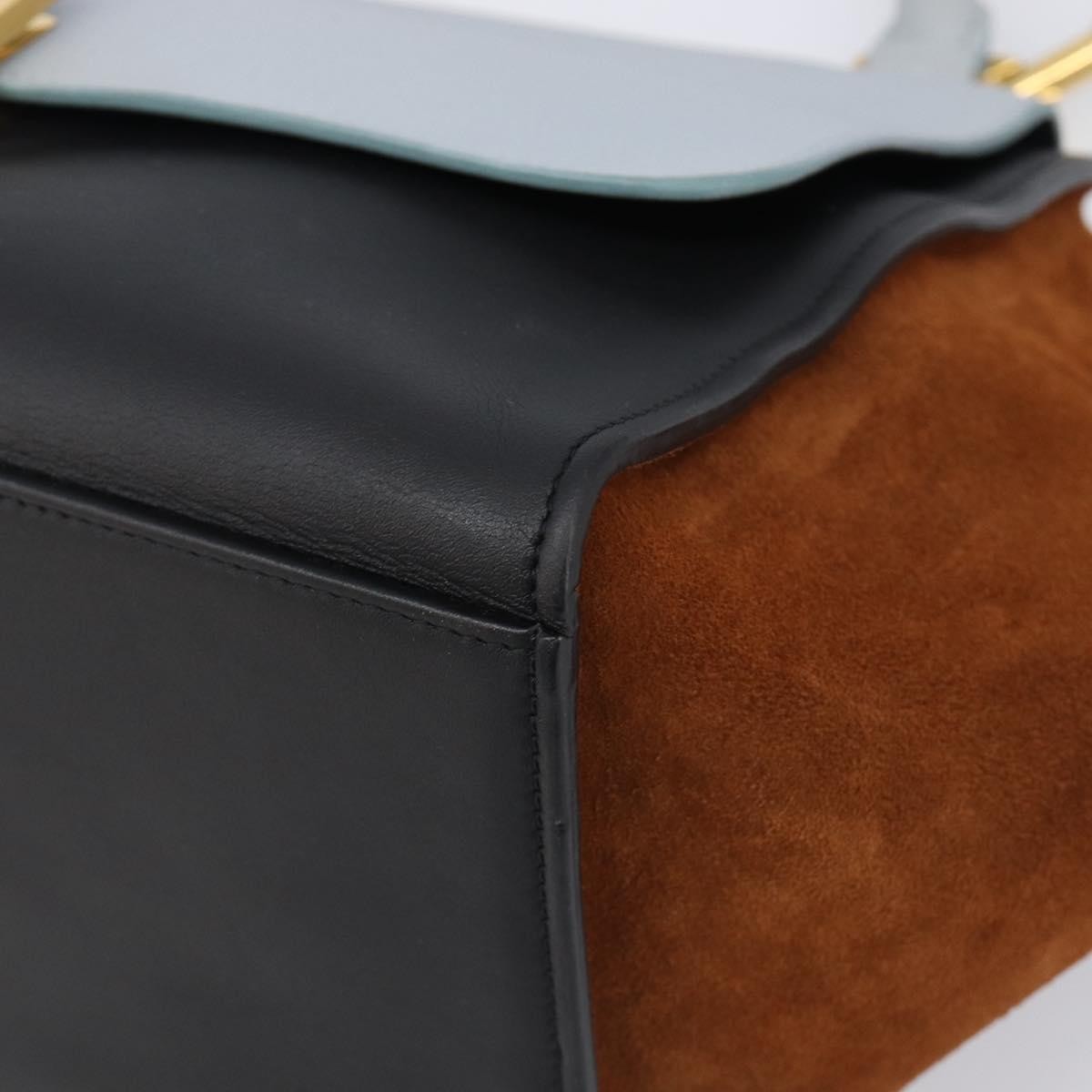 Celine Trapeze Leather Blue Leather Handbag (Pre-Owned)